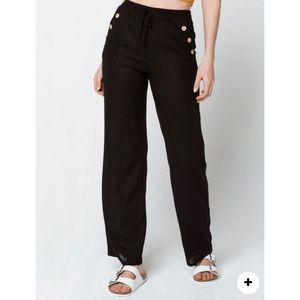 NEW Tilly’s Boho Black Flowy Pants with Pockets